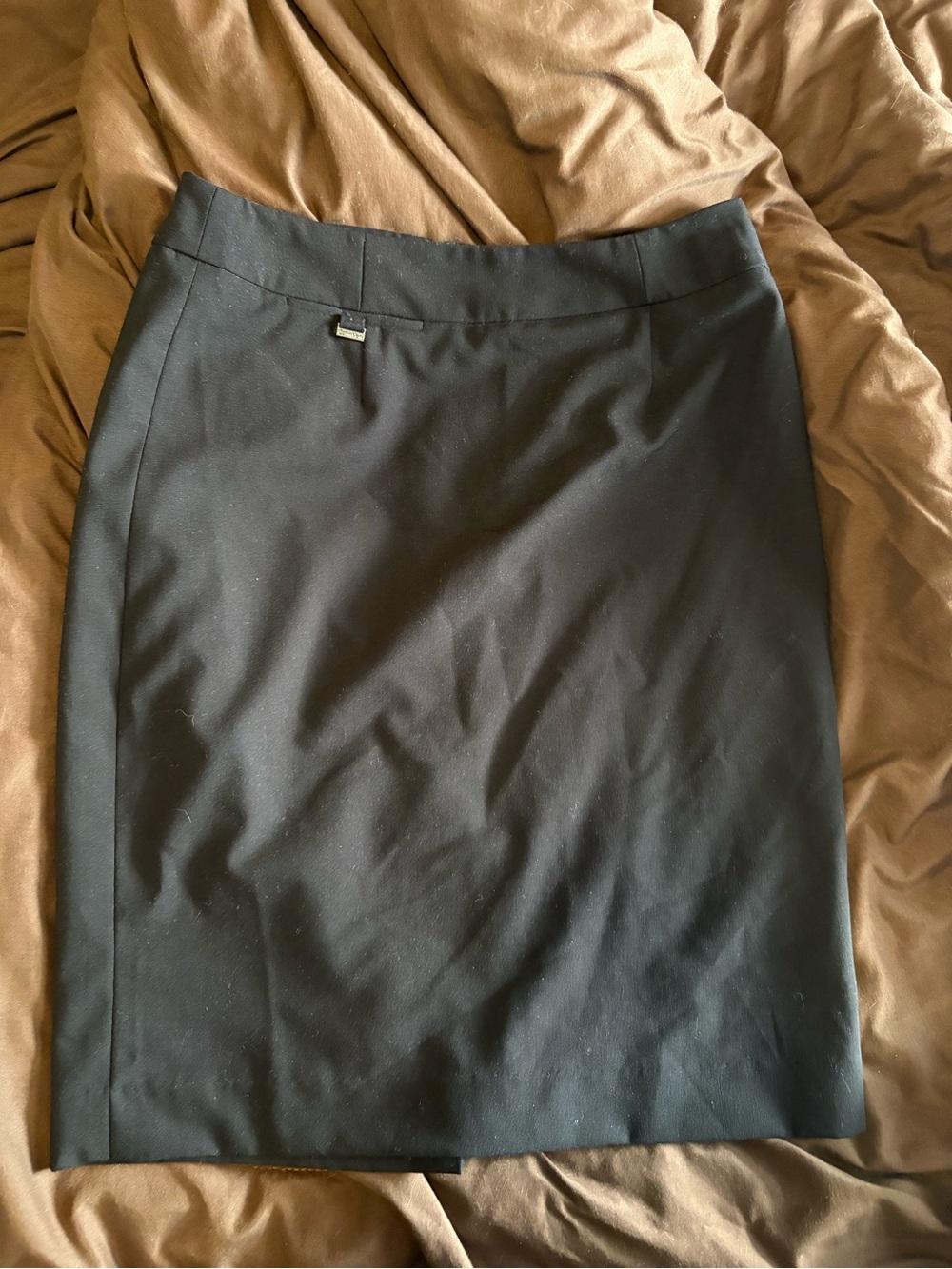 Calvin Klein Black Tailored Pencil Skirt